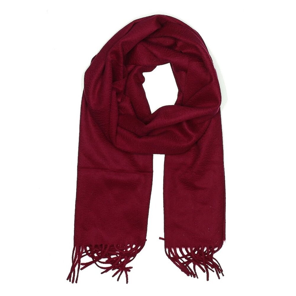 NWT Burgundy Cashmere Scarf Lona Scott - Picture 2 of 6